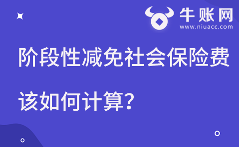 階段性減免社會保險費該如何計算？