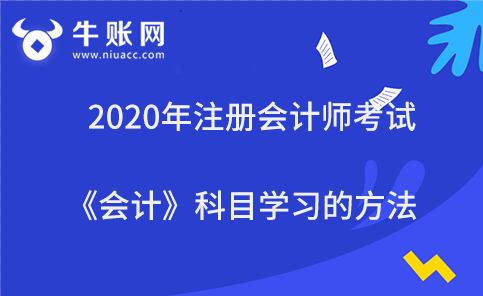 2020年注冊會計師考試《會計》科目學習的方法