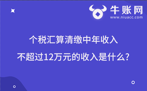 個稅匯算清繳中年收入不超過12萬元的收入是什么?