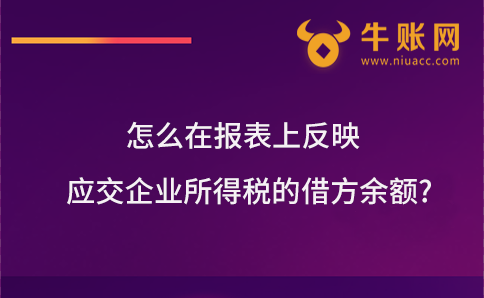 怎么在報(bào)表上反映應(yīng)交企業(yè)所得稅的借方余額?