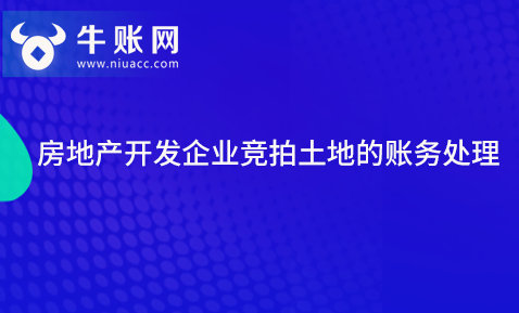 房地產(chǎn)開發(fā)企業(yè)競拍土地的賬務(wù)處理