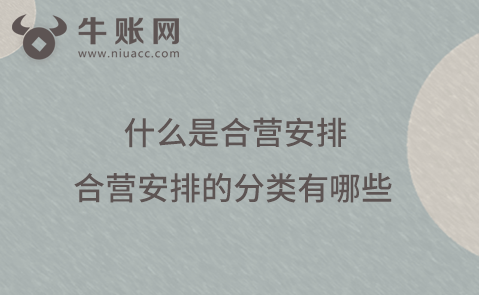 什么是合營(yíng)安排？合營(yíng)安排的分類有哪些