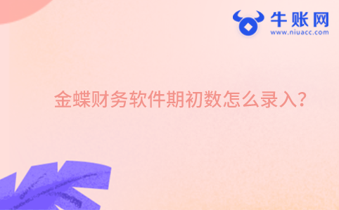 金蝶財務(wù)軟件期初數(shù)怎么錄入？