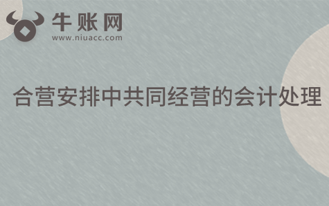 合營(yíng)安排中共同經(jīng)營(yíng)的會(huì)計(jì)處理