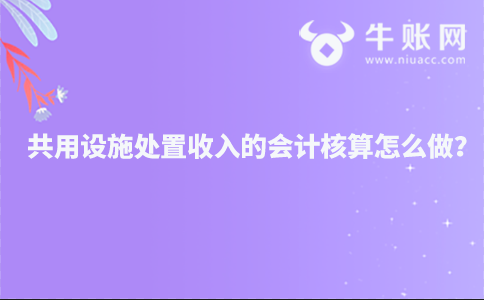 共用設施處置收入的會計核算怎么做？