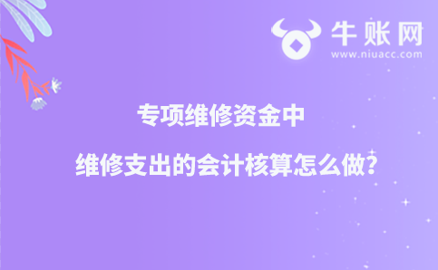 專項維修資金中維修支出的會計核算怎么做？