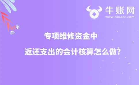 專項(xiàng)維修資金中返還支出的會計(jì)核算怎么做？