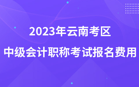 2023年云南考區(qū)中級(jí)會(huì)計(jì)職稱考試報(bào)名費(fèi)用