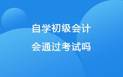 自學(xué)初級會計會通過考試嗎
