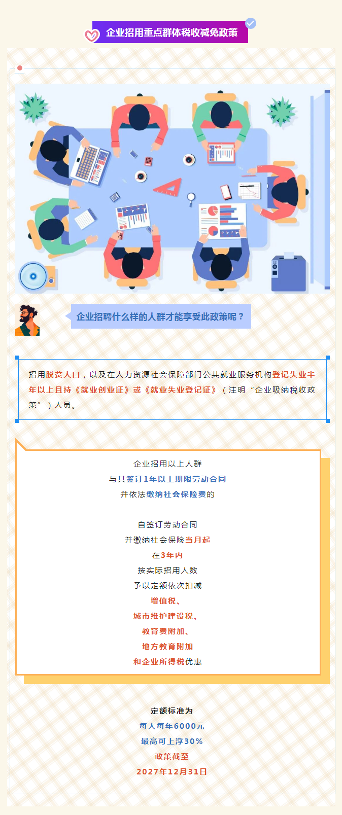 企業(yè)吸納重點群體就業(yè)，可享這些優(yōu)惠政策→