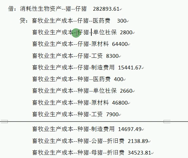 畜牧行業(yè)結(jié)轉(zhuǎn)仔豬成本會計實操內(nèi)容
