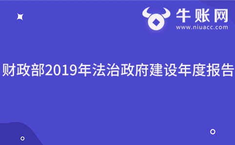 財政部2019年法治政府建設(shè)年度報告