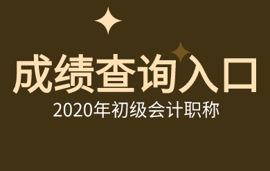2020年初級會計職稱考試成績查詢?nèi)肟谡介_通！