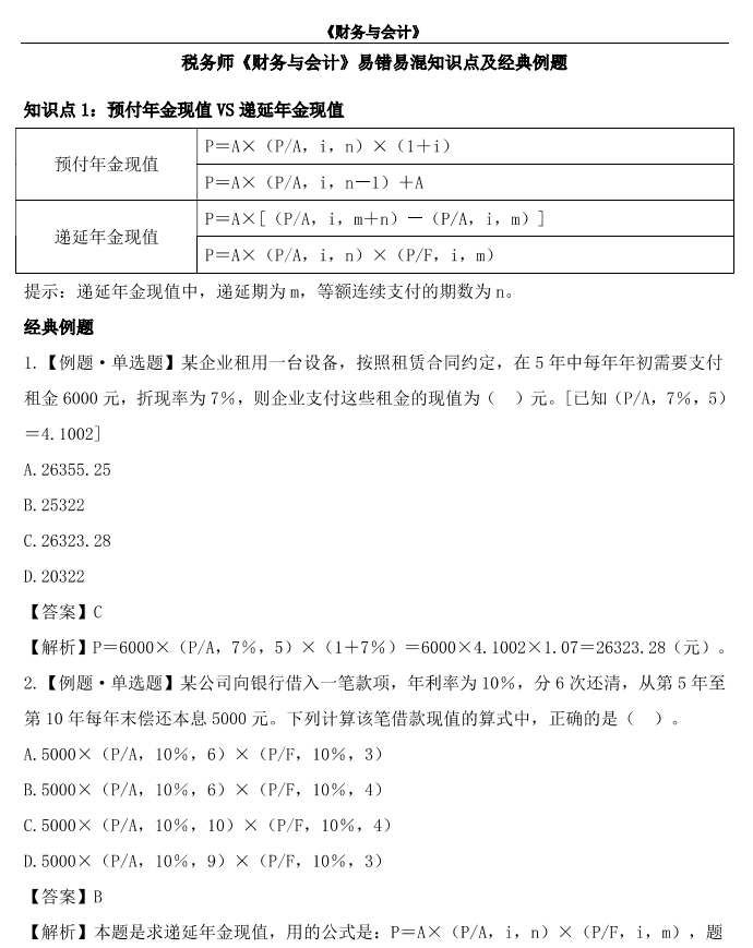 稅務師易錯易混知識點