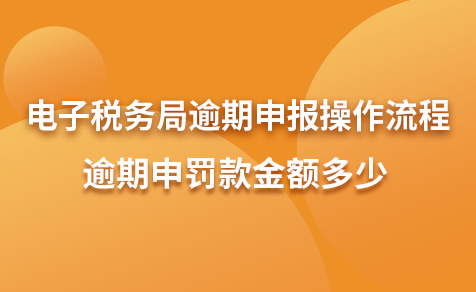 電子稅務(wù)局逾期申報操作流程 逾期申報罰款金額多少