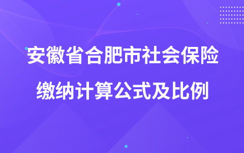 安徽省合肥市社會(huì)保險(xiǎn)繳納計(jì)算公式及比例