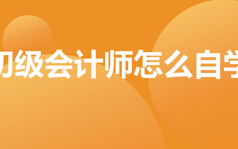 初級會計師怎么自學