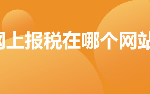 網(wǎng)上報(bào)稅在哪個(gè)網(wǎng)站？