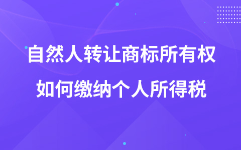 自然人轉(zhuǎn)讓商標所有權如何繳納個人所得稅