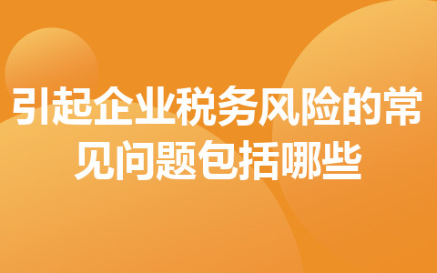 引起企業(yè)稅務(wù)風險的常見問題包括哪些